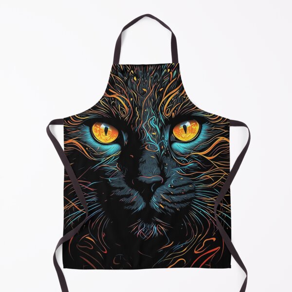 Item preview, Moody Colorful Cat Print Art designed and sold by GiveMeMood.