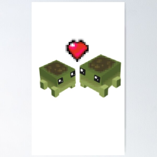 Minecraft Frog with Heart Aesthetic