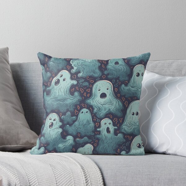 Item preview, Ghost and fun pattern designed and sold by TheInspiredAI.