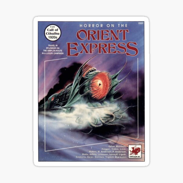 Item preview, Horror on the Orient Express Classic Cover designed and sold by Chaosium.