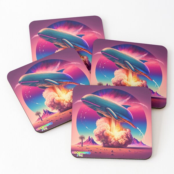 Item preview, Neon Whale above Atomic Desert designed and sold by derNeonnerd.