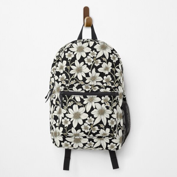 Item preview, Vintage Dark Floral - Antique White on Black designed and sold by kougan.
