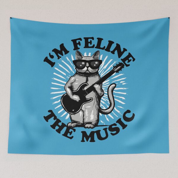 Item preview, I'm Feline The Music | Guitar Playing Cat designed and sold by TMBTM.