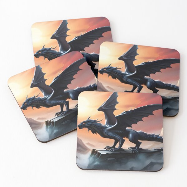 Item preview, Black Dragon in Mountains designed and sold by AuroraSpringer.