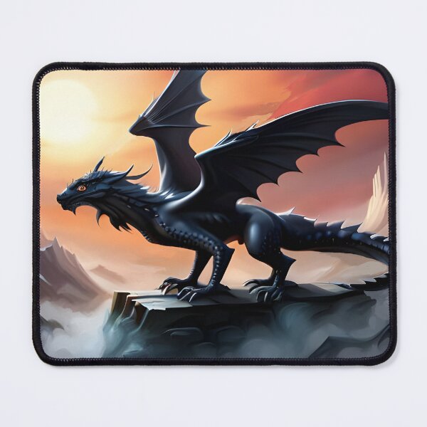 Item preview, Black Dragon in Mountains designed and sold by AuroraSpringer.