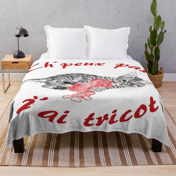 Item preview, Chaton à la pelota - graphite and red colored version, text in French designed and sold by SylvieG18.