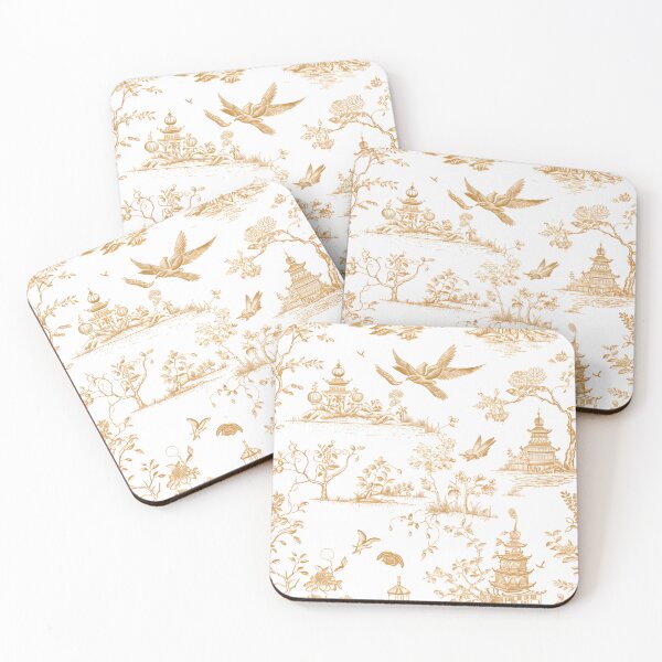 Item preview, White and Gold Chinoiserie  designed and sold by TimelessCargo.