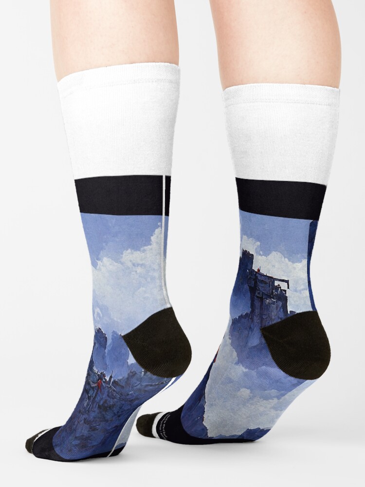 Thumbnail 4 of 5, Socks, Head in the Clouds designed and sold by NeonPomegranate.
