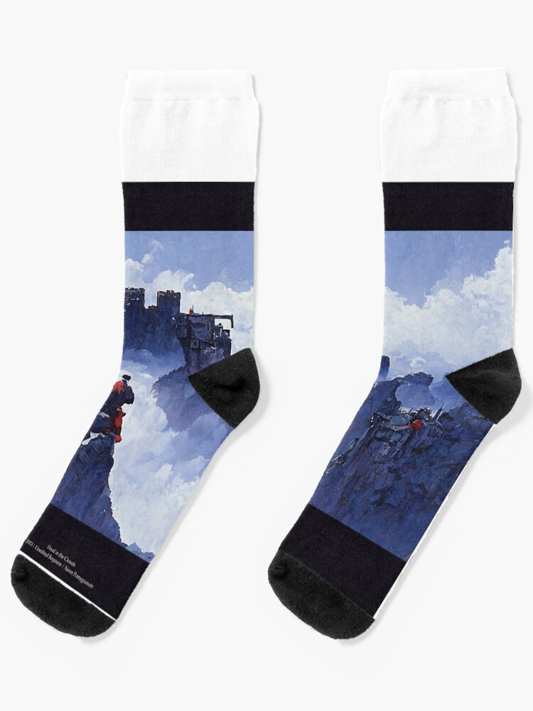 Thumbnail 1 of 5, Socks, Head in the Clouds designed and sold by NeonPomegranate.