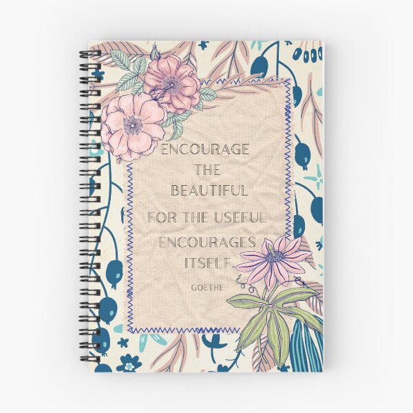 Item preview, Goethe quote about encouraging the beautiful because the useful takes care of itself designed and sold by Artorioum.