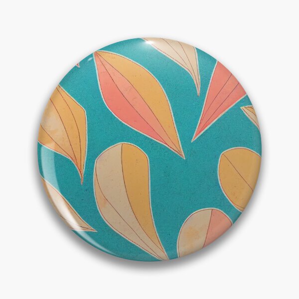 Item preview, Vibrant Boho Leaves Pattern - Washed Out Beige, Orange and Pink on Light Blue Background designed and sold by kougan.