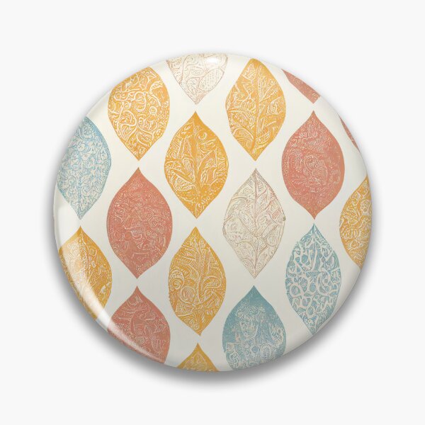 Item preview, Washed Out Colored Boho Leaves Pattern - Yellow, Red, Beige, Blue, Light Background designed and sold by kougan.