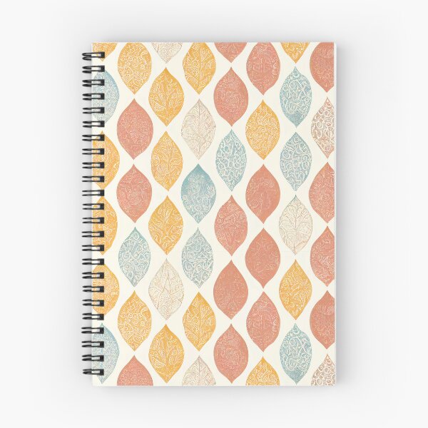 Item preview, Washed Out Colored Boho Leaves Pattern - Yellow, Red, Beige, Blue, Light Background designed and sold by kougan.