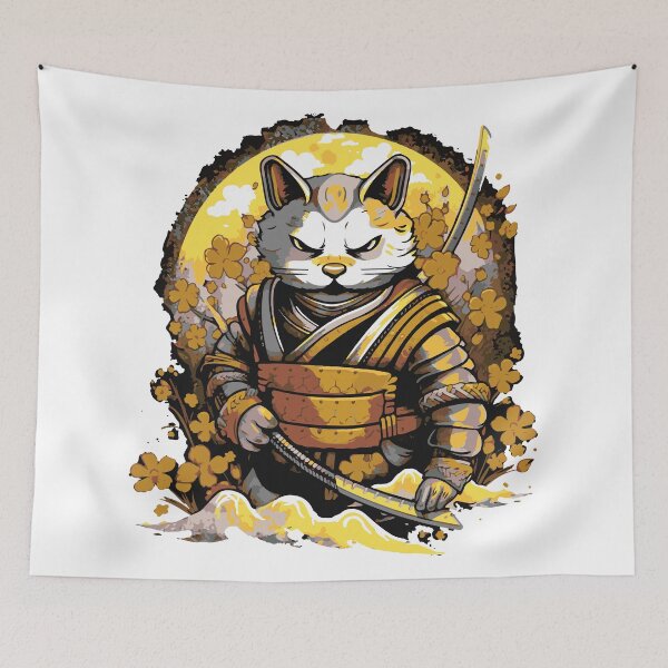 Item preview, Cat Samurai designed and sold by tatadonets.