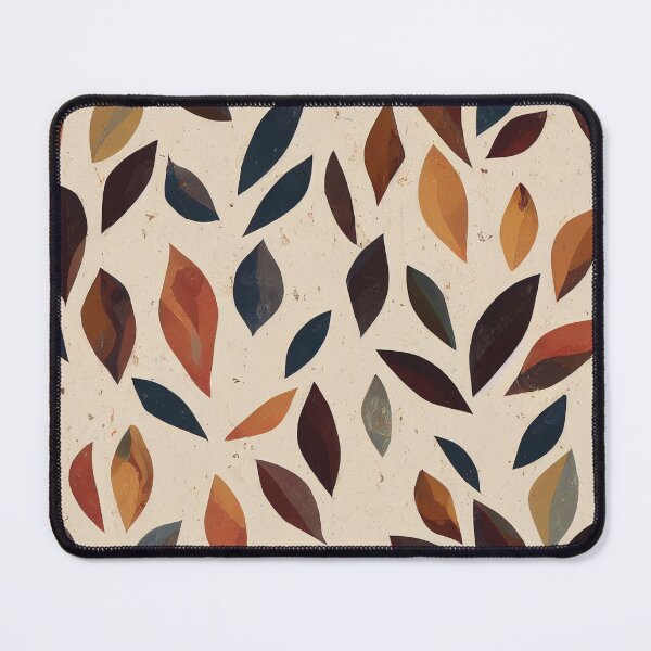 Item preview, Asymmetrical Boho Leaves Pattern - Dark Leaves on Beige Background designed and sold by kougan.