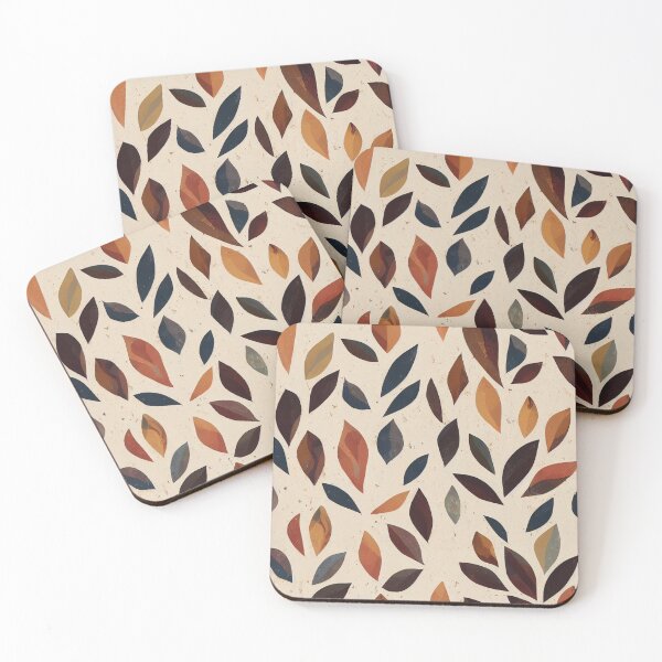 Item preview, Asymmetrical Boho Leaves Pattern - Dark Leaves on Beige Background designed and sold by kougan.