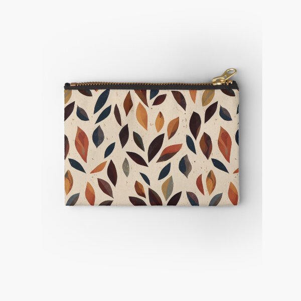 Item preview, Asymmetrical Boho Leaves Pattern - Dark Leaves on Beige Background designed and sold by kougan.