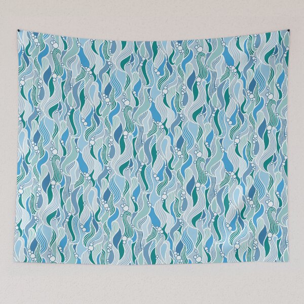 Item preview, wavy aquatic plants, ocean designed and sold by Katj-A-Studio.