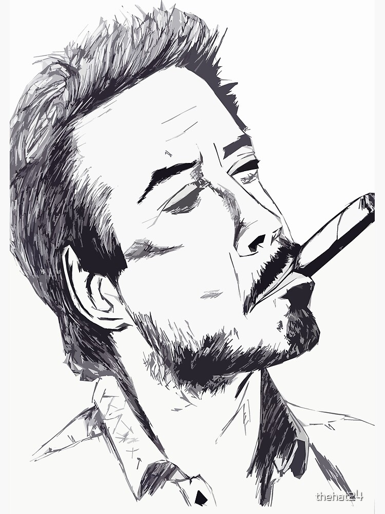 Tony Stark Robert Downey Jr. Pencil Drawing Print -  Canada