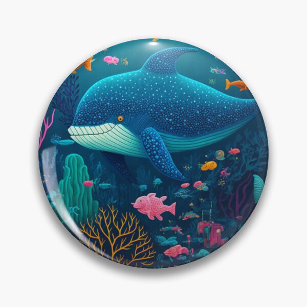Item preview, Painting featuring undersea world with Coral reef ,whale fishes  designed and sold by zoldi.