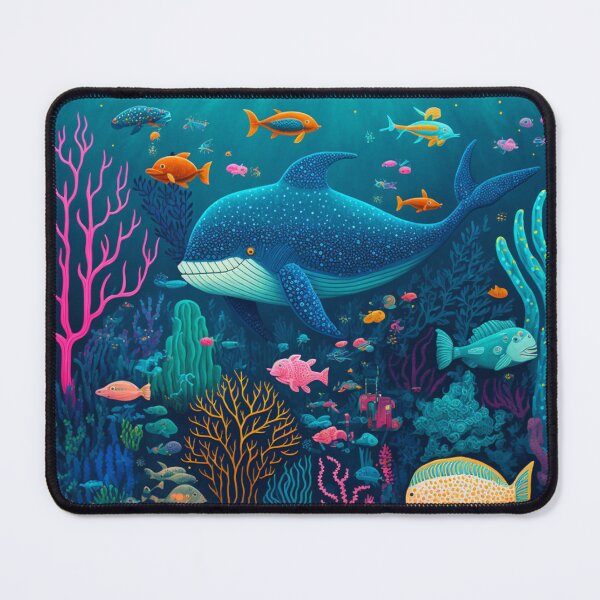 Item preview, Painting featuring undersea world with Coral reef ,whale fishes  designed and sold by zoldi.
