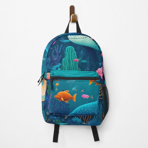 Item preview, Painting featuring undersea world with Coral reef ,whale fishes designed and sold by zoldi.