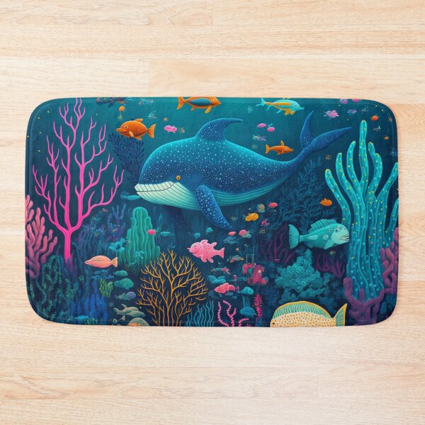Item preview, Painting featuring undersea world with Coral reef ,whale fishes  designed and sold by zoldi.