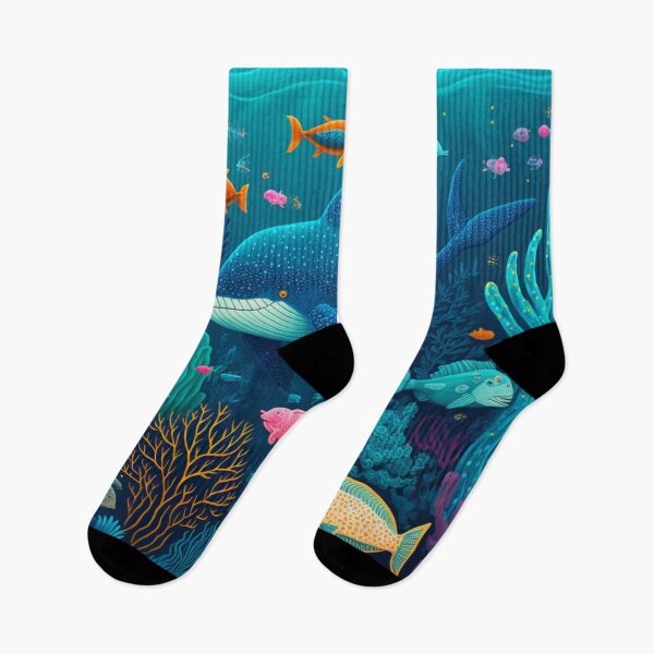 Item preview, Painting featuring undersea world with Coral reef ,whale fishes  designed and sold by zoldi.