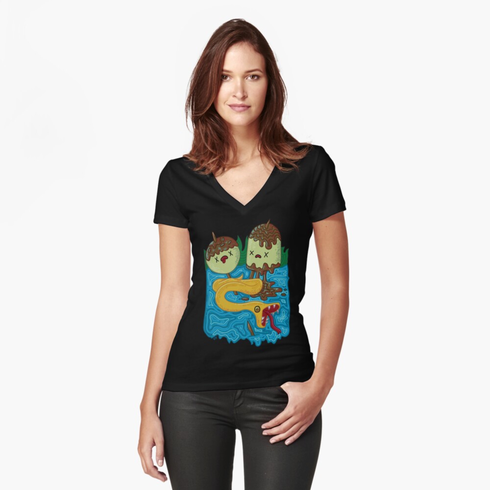 Artikel-Vorschau von Tailliertes T-Shirt mit V-Ausschnitt, designt und verkauft von peculiarfrog.