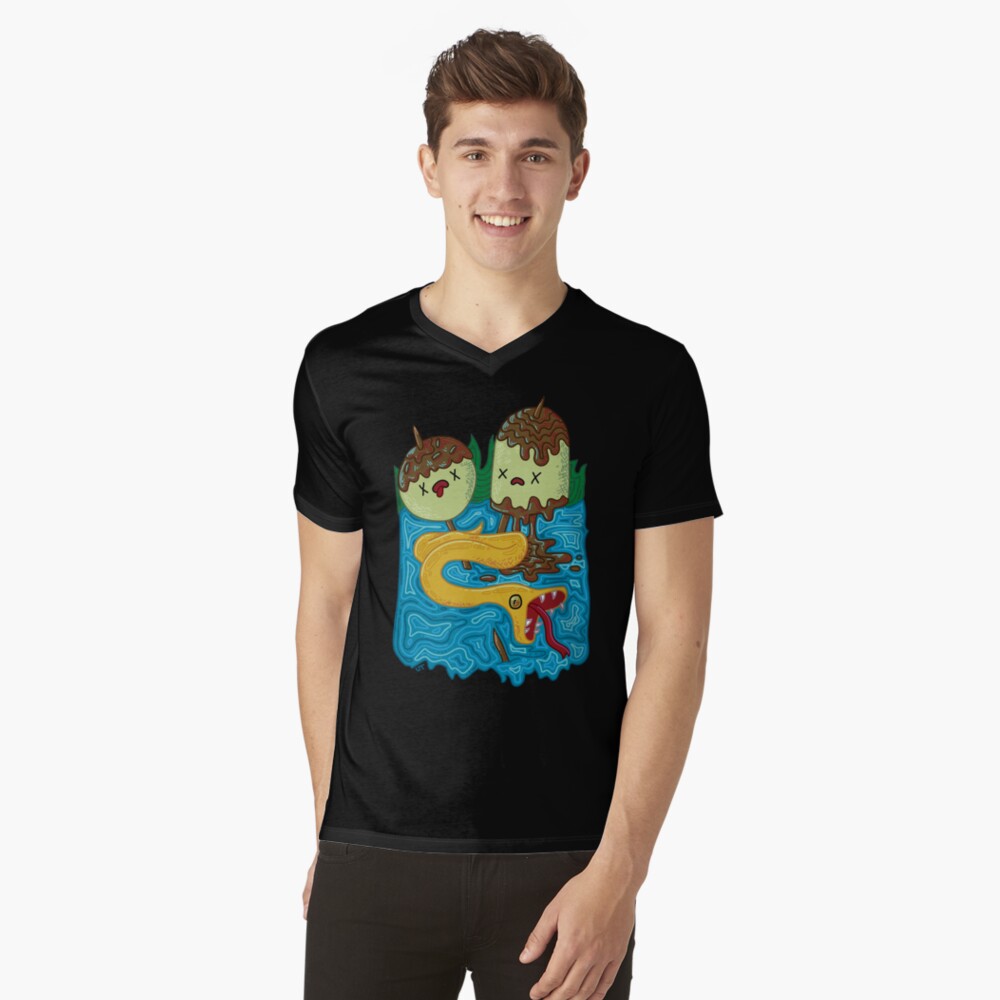 Artikel-Vorschau von T-Shirt mit V-Ausschnitt, designt und verkauft von peculiarfrog.