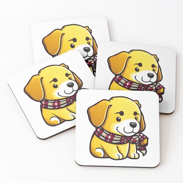 Item preview, Golden Retriever Puppy Wearing Scarf Sticker designed and sold by MMediaDesigns.