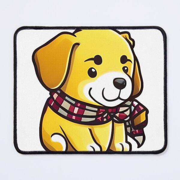 Item preview, Golden Retriever Puppy Wearing Scarf Sticker designed and sold by MMediaDesigns.