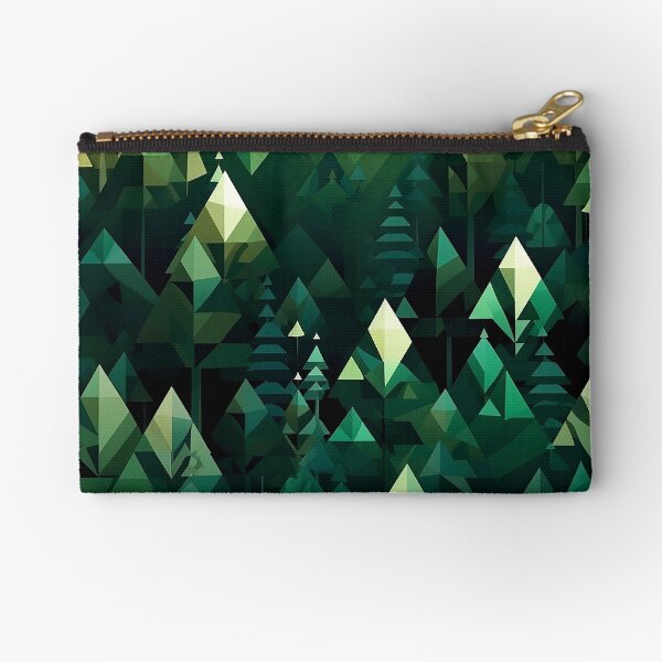 Geometric Forest Zipper Pouch