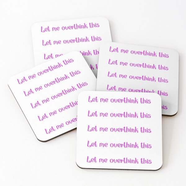 Item preview, Let me overthink this, girly, pink, hearts, stickerpack designed and sold by EmeraldeaArt.