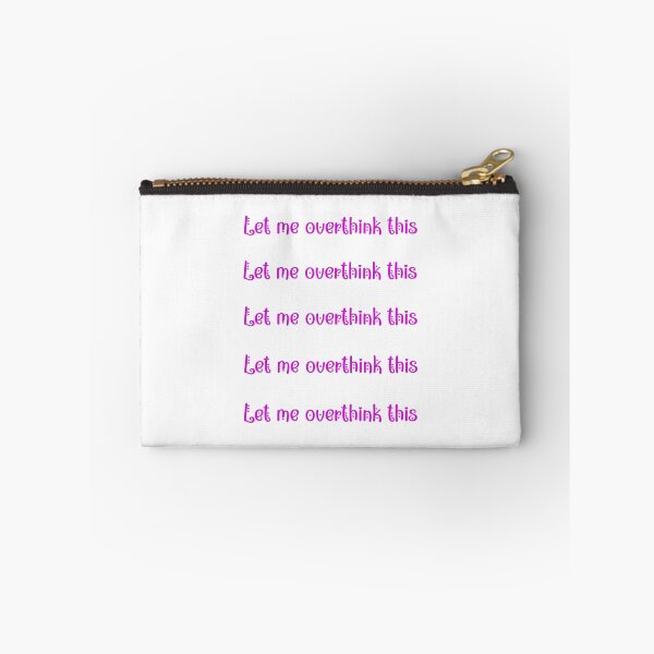 Item preview, Let me overthink this, girly, pink, hearts, stickerpack designed and sold by EmeraldeaArt.