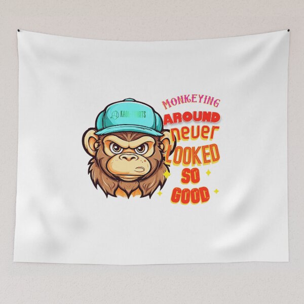 Item preview, Monkey in baseball hat designed and sold by KaoKtshirt.