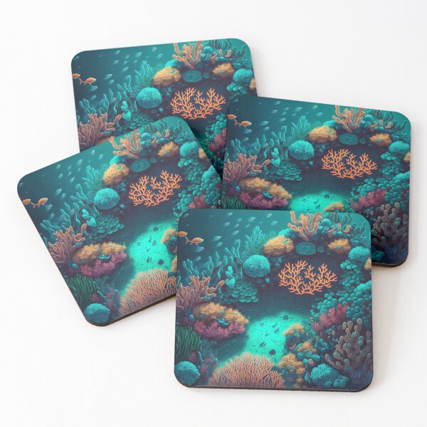 Item preview, colourful Coral reef undersea Landscape  designed and sold by zoldi.