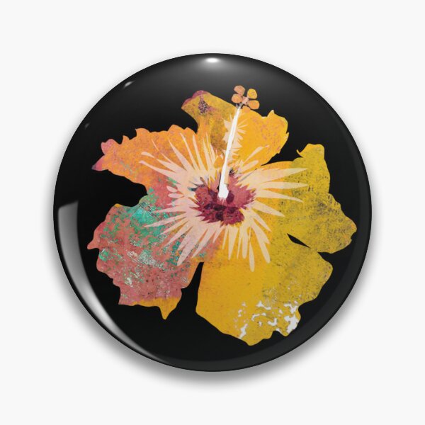 Item preview, Orangey Yellow Artistic textured Hibiscus Flower  designed and sold by ginaisarty.