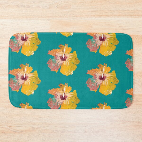 Item preview, Orangey Yellow Artistic textured Hibiscus Flower  designed and sold by ginaisarty.