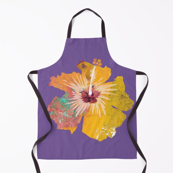 Item preview, Orangey Yellow Artistic textured Hibiscus Flower designed and sold by ginaisarty.