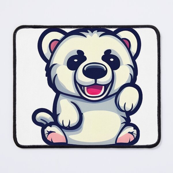 Item preview, Fluffy White Bear Sticker designed and sold by MMediaDesigns.