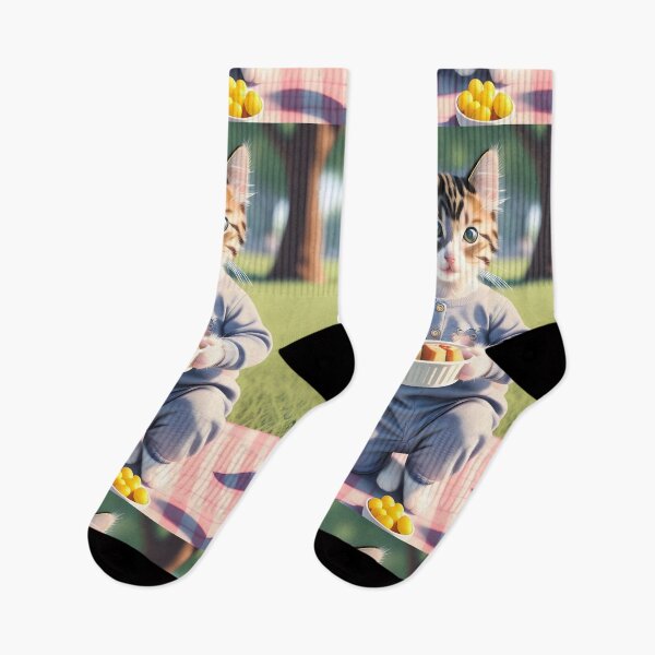 Item preview, Cat having picnic - Modern digital art designed and sold by Ai-michiart.