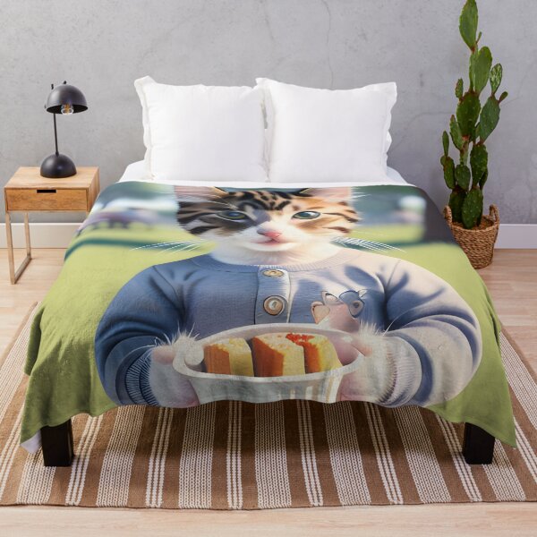 Item preview, Cat having picnic - Modern digital art designed and sold by Ai-michiart.