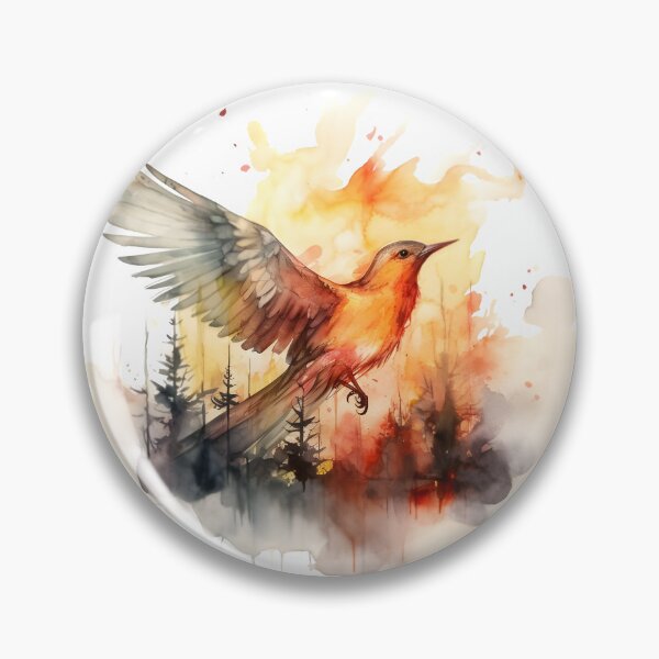 Item preview, Bird flying away from the fire designed and sold by Artemis Prints.