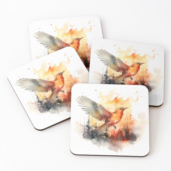 Item preview, Bird flying away from the fire designed and sold by Artemis Prints.