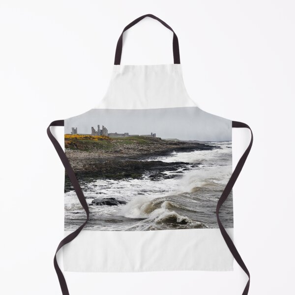 Item preview, Dunstanburgh castle with rough waves battering the coast in Northumberland, UK designed and sold by Richard Flint.