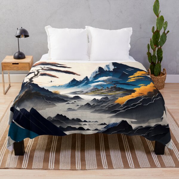 Item preview, Oriental valley, modern sumi-e style oriental digital art. designed and sold by BushidoLegends.