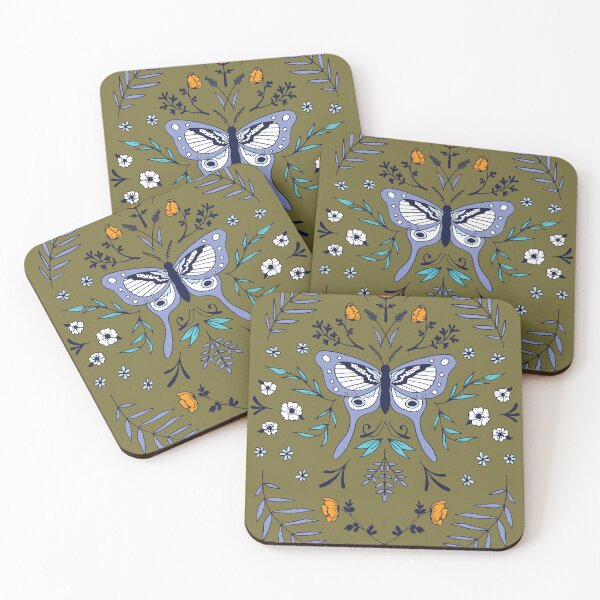Item preview, Blue Butterfly and California Poppies designed and sold by marymulberry.
