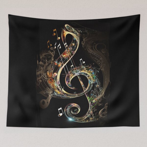 Item preview, Abstract golden treble clef designed and sold by Artbellachi.