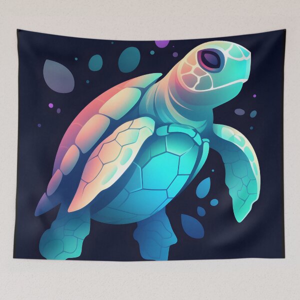 Item preview, Majestic Turtle in Bright Colors | World Turtle Day designed and sold by StickeryPickery.